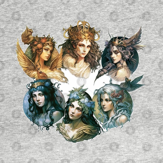 The 6 Olympian Goddesses by YeCurisoityShoppe